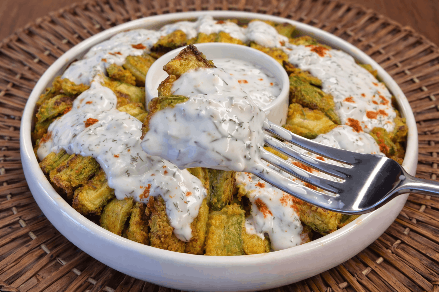 Fırında Mısır Unlu Soslu Kabak (Kızartma Tadında)