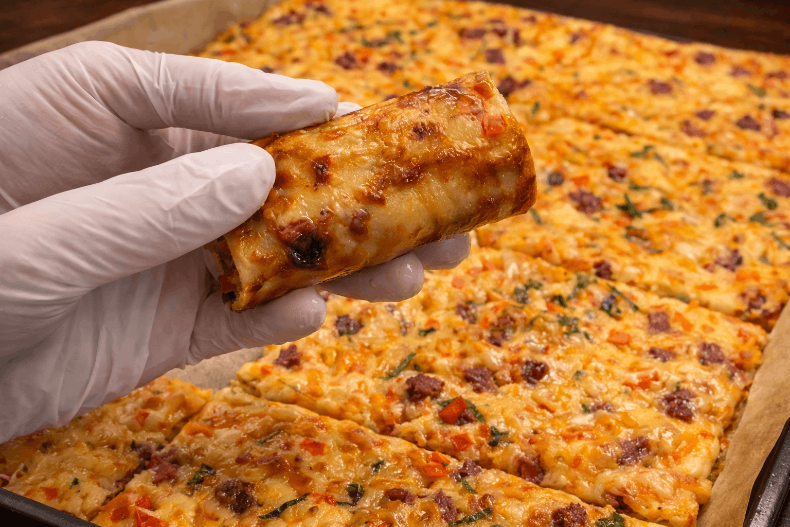 Fırında Pizza Tadında Pratik Krep Tarifi